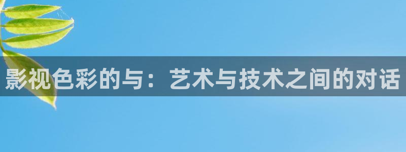 欧美神秘影院：影视色彩的与：艺术与技术之间的对话